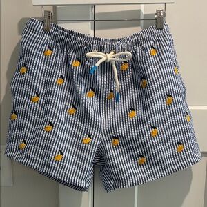Warren Webber Navy Striped Men’s Beachwear with Lemon Design (Sorrento, Italy)
